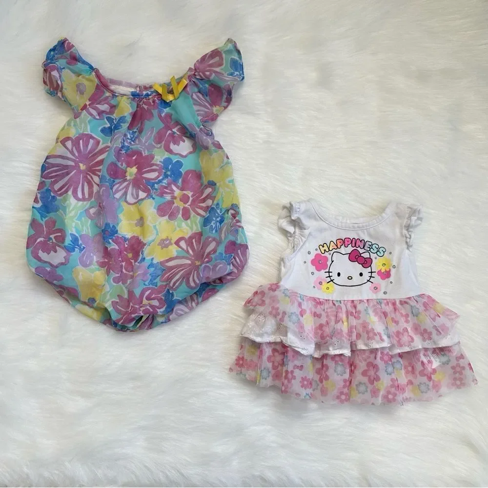 0-3 Months Baby Girl Summer Clothes LOT